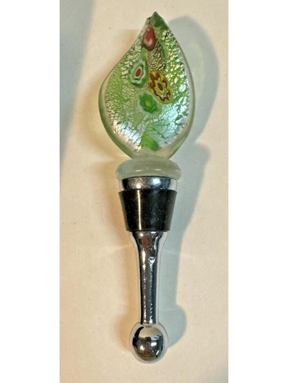 Bella Casa By Ganz Glass Wine Bottle Stopper Multicolor